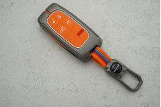 Чохол Fiat силікон помаранчевий + метал