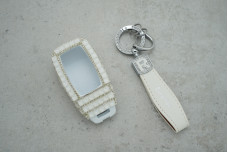 Чохол Mercedes стрази білий