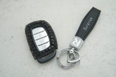 Чохол Hyundai великі стрази чорний, універсальний