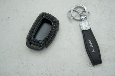 Чохол Hyundai великі стрази чорний, універсальний