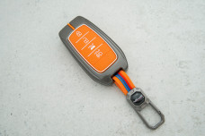 Чохол Toyota метал+силікон помаранчевий