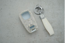 Чохол Audi малі стрази білий, універсальний