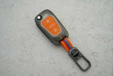 Чохол KIA HYUNDAI помаранчевий силікон + метал