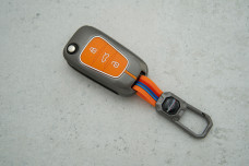 Чохол Hyundai силікон помаранчевий + метал