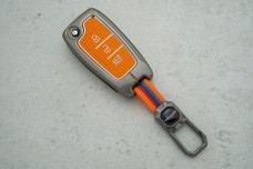 Чохол Hyundai метал + силікон помаранчевий