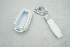 Чохол Toyota великі стрази білий