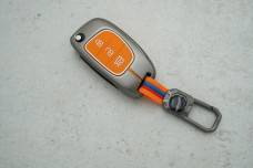 Чохол Hyundai силікон помаранчевий + метал