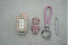 Чохол VW білий стрази (з брелком ведмедиком)