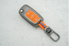 Чохол VW метал + силікон помаранчевий