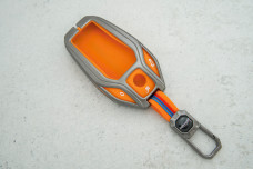 Чохли BMW метал + силікон помаранчевий