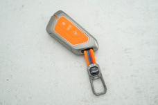 Чохол Skoda VW метал +силікон помаранчевий