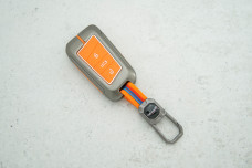 Чохол Skoda VW метал + силікон помаранчевий