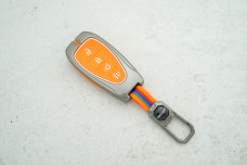 Чохол Chevrolet метал+силікон помаранчевий