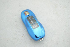 Чохол Porsche синій прозорий, поліуретан