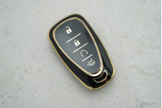 Чохол Chevrolet чорний+золото поліуретан