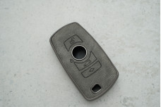 Чохол BMW сірий, вставки з екошкіри + поліуретан