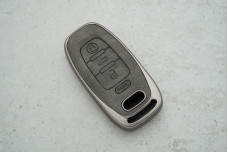 Чохол Audi сірий, вставки з екошкіри + поліуретан