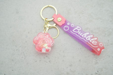 Брелок Лапка "Bubble" рожевий з кульками з ремінцем + карабін