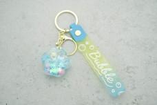 Брелок Лапка "Bubble" блакитний з кульками з ремінцем + карабін