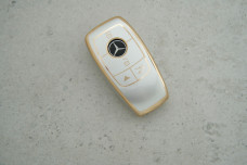 Чохол Mercedes сірий-золото поліуретан