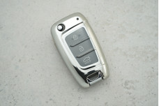 Чохол Hyundai прозорий сріблий поліуретан