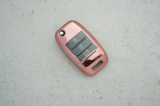 Чохол KIA прозорий рожевий поліуретан