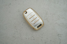 Чохол KIA сірий-золото поліуретан