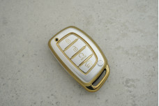 Чохол Hyundai сірий-золото поліуретан