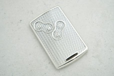 Чохол Renault срібло diamonds поліуретан