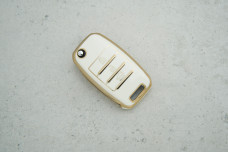 Чохол KIA біло-золотий поліуретан