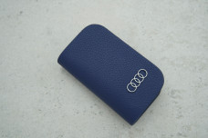 Ключниця-чохол Audi синій шкіра