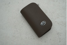 Ключниця-чохол Kia темно коричнева шкіра 