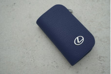 Ключниця-чохол Lexus синій шкіра
