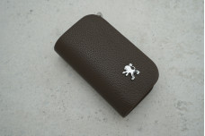 Ключниця-чохол Peugeot темно коричнева шкіра