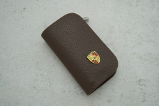 Ключниця-чохол Porsche темно коричневий шкіра