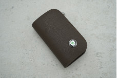 Ключниця-чохол Skoda коричневий шкіра