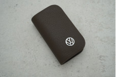 Ключниця-чохол VW темно коричневий шкіра