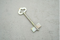 Заготовка ключа Жовті води Ø6 двохбородий без отвору метал (код623)