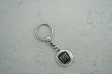 Брелок Fiat коричневий значок металевий