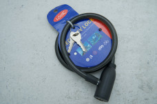 Замок велосипедний Security Lock, 2 ключа, 10х65см чорний з чорним замком