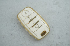 Чохол KIA білий-золото поліуретан