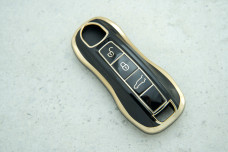 Чохол Porsche чорний-золото поліуретан