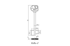 Заготовка ключа СЕЙФ КАВИ 2