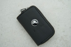Ключниця-чохол Skoda чорний шкіра 