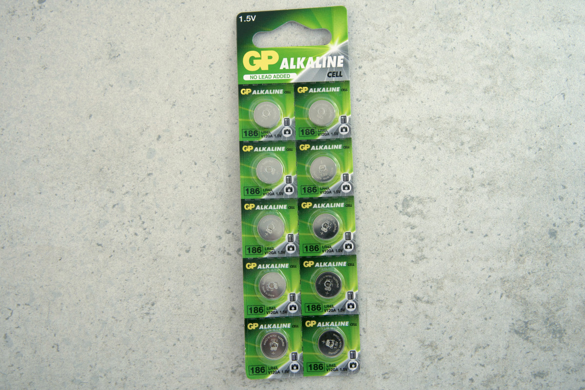 Батарейка GP 186/LR43/AG12 Alkaline (1шт)