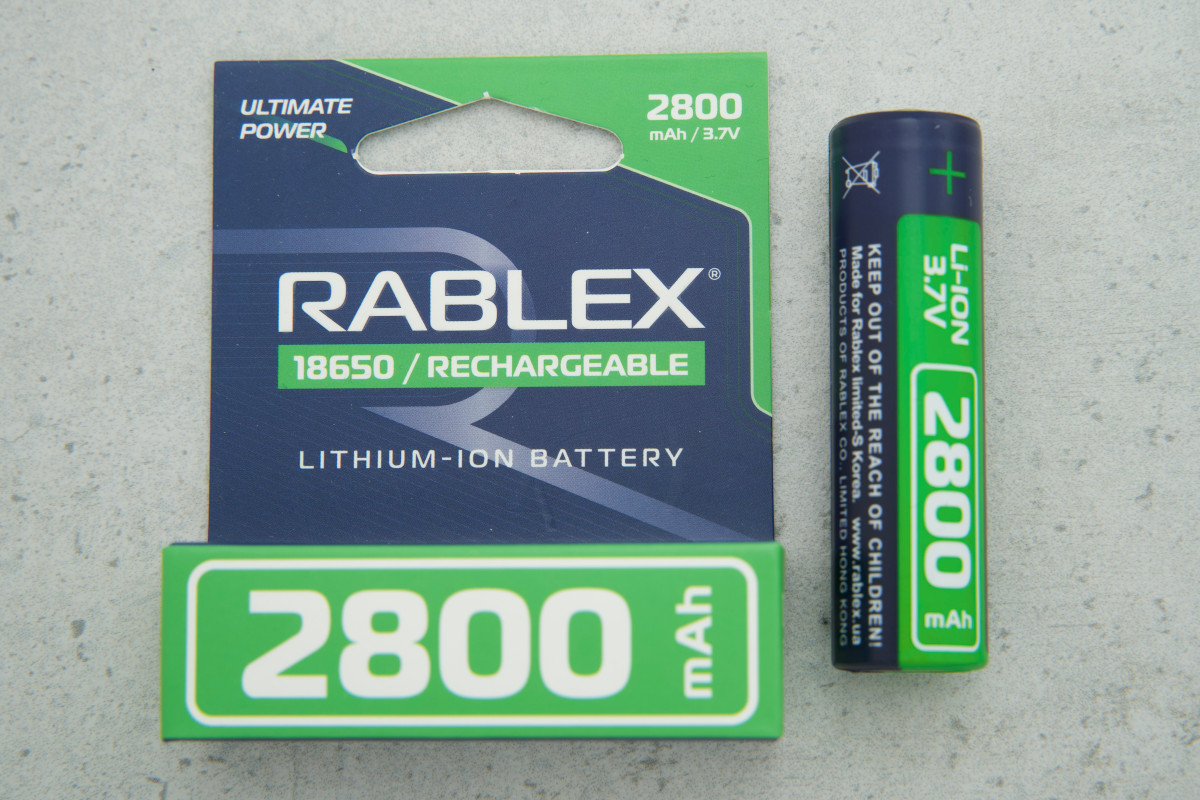 Акумулятор Rablex 18650 Li-Ion 2800 mAh 3,7V (1шт)