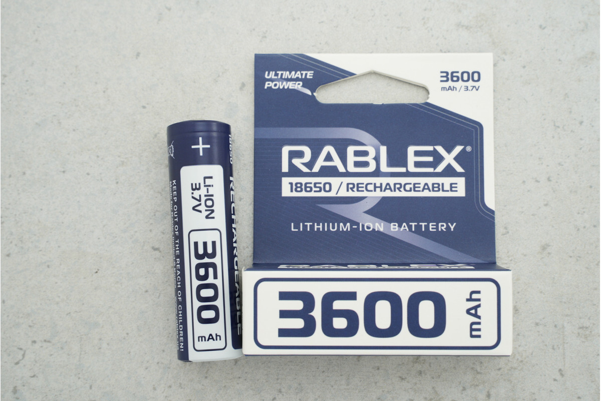 Акумулятор Rablex 18650 Li-Ion 3600 mAh 3,7V (1шт)