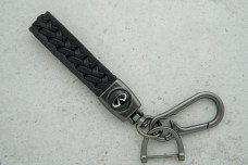 Брелок Infinity плетений ремінець чорний