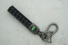 Брелок Land Rover плетений ремінець чорний