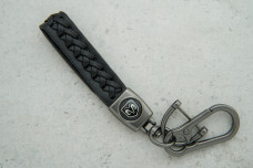 Брелок Dodge плетений ремінець чорний